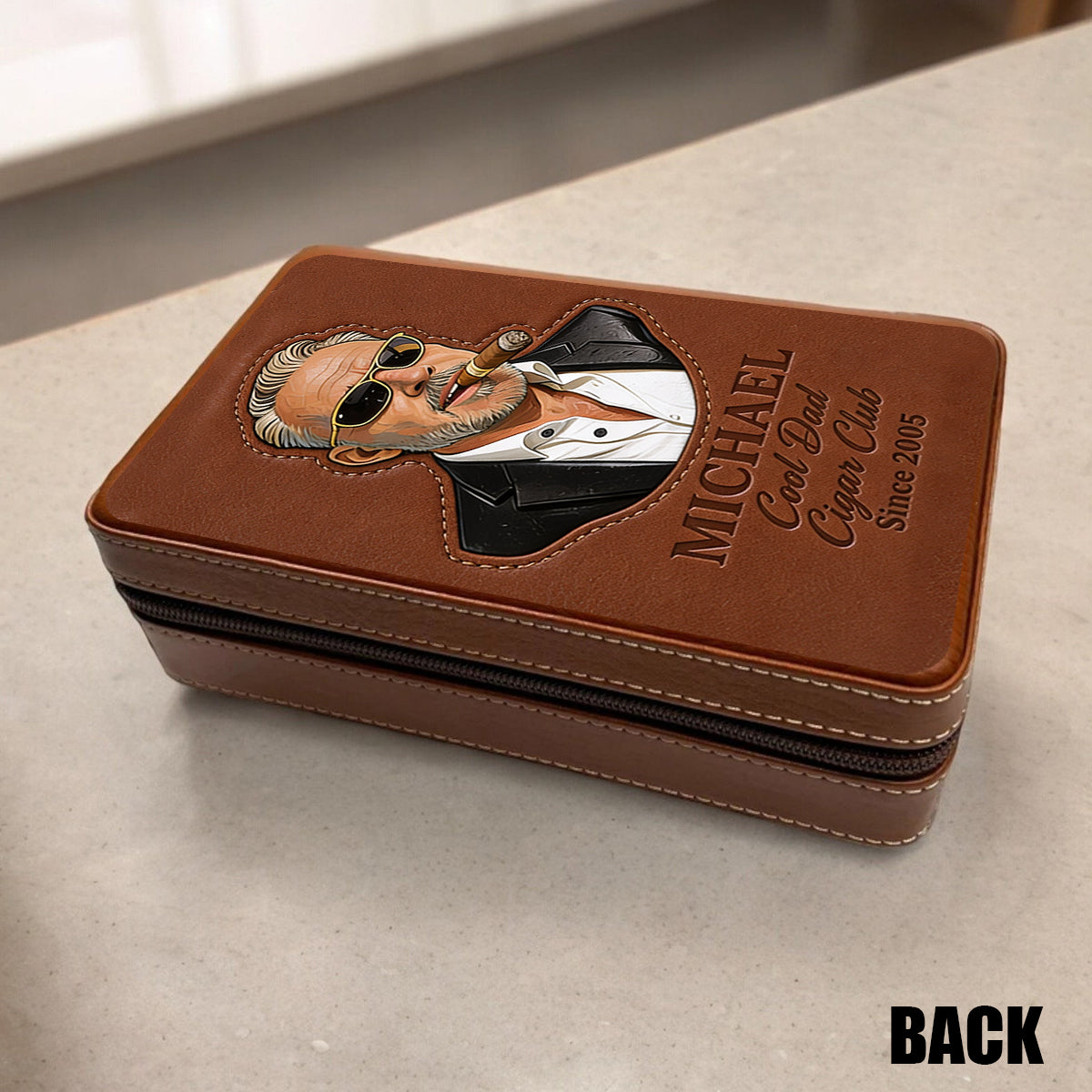 Papa liebt Zigarren - Personalisierte Reisetasche für Zigarren