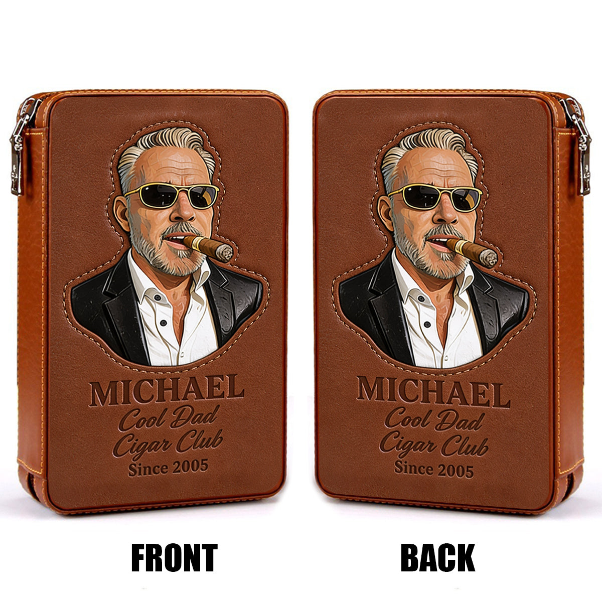 Papa liebt Zigarren - Personalisierte Reisetasche für Zigarren