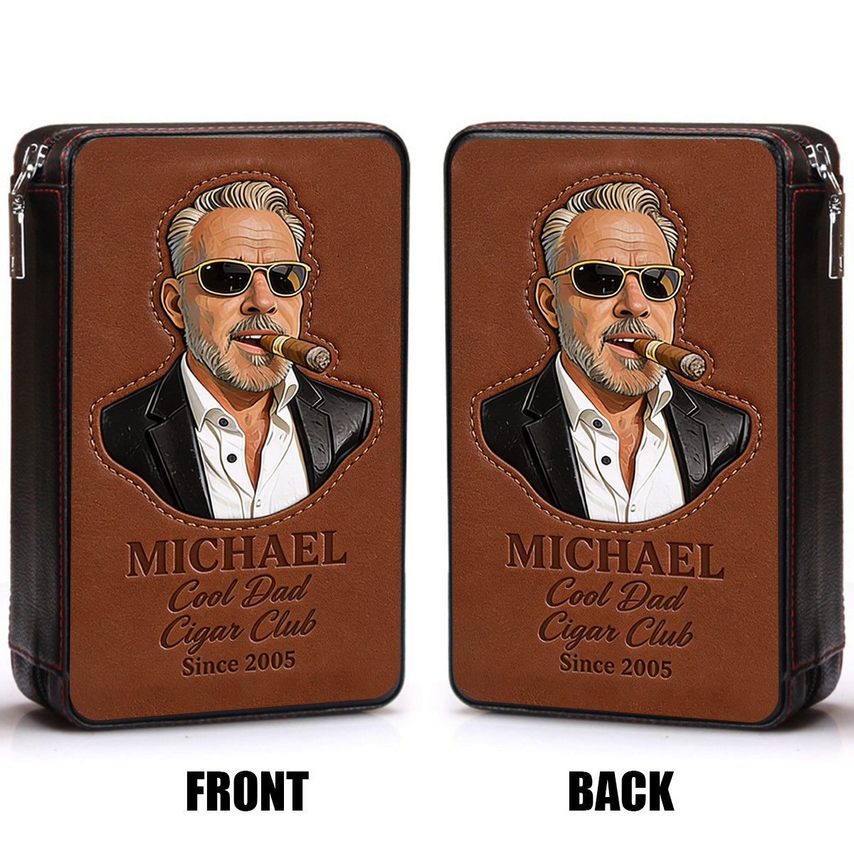 Papa liebt Zigarren - Personalisierte Reisetasche für Zigarren