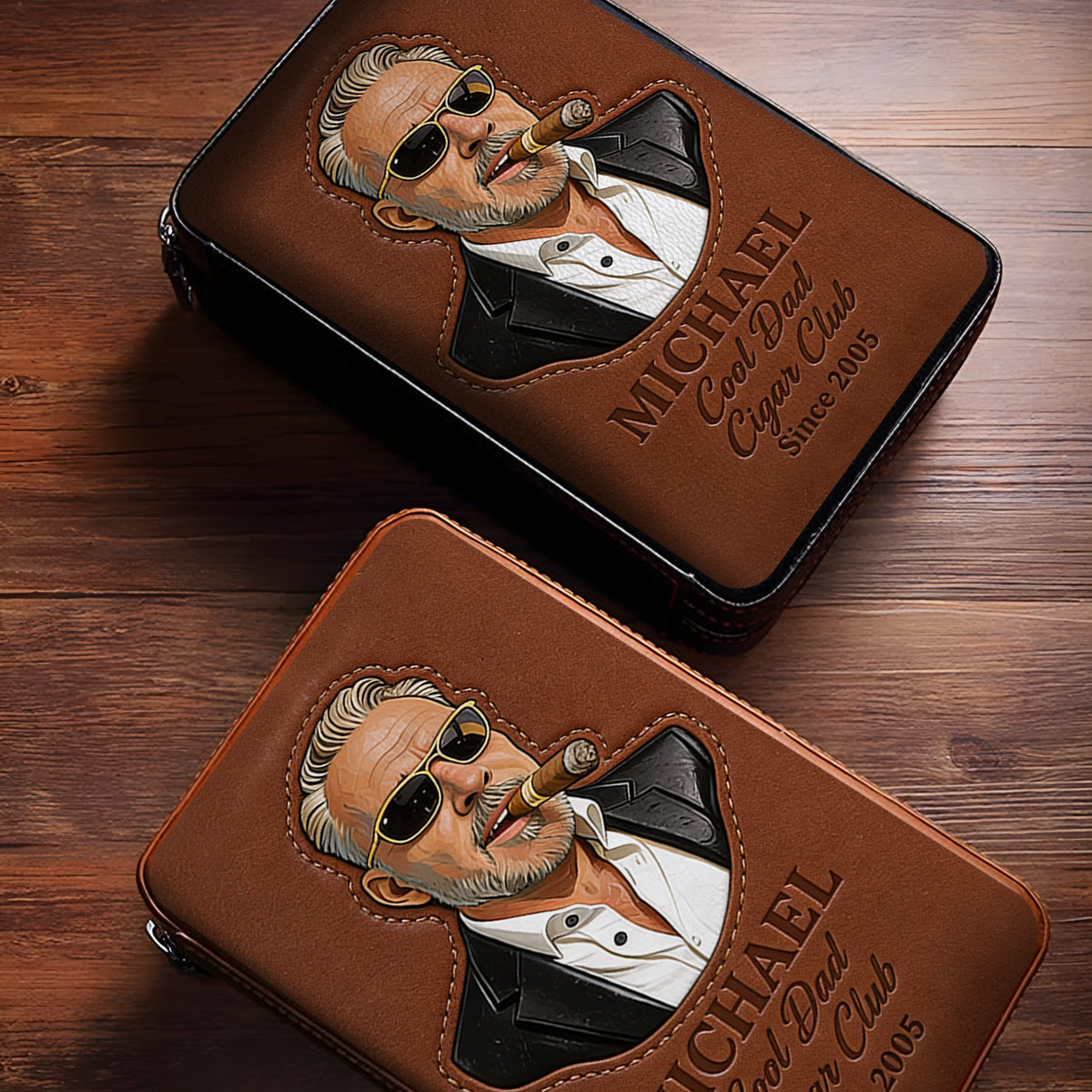 Papa liebt Zigarren - Personalisierte Reisetasche für Zigarren