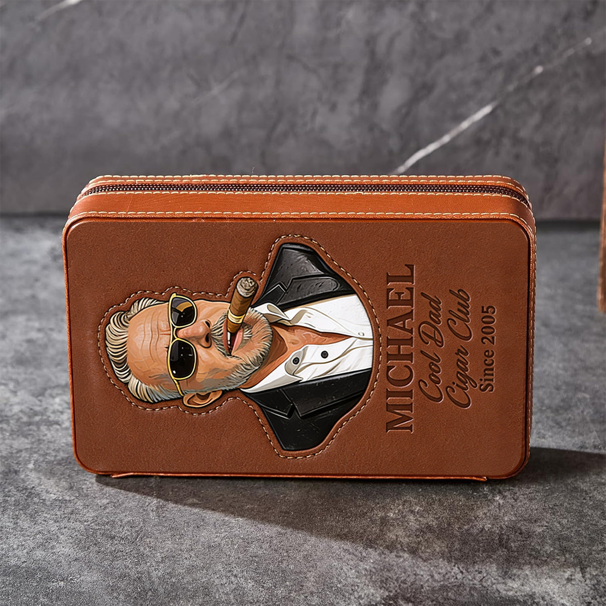 Papa liebt Zigarren - Personalisierte Reisetasche für Zigarren