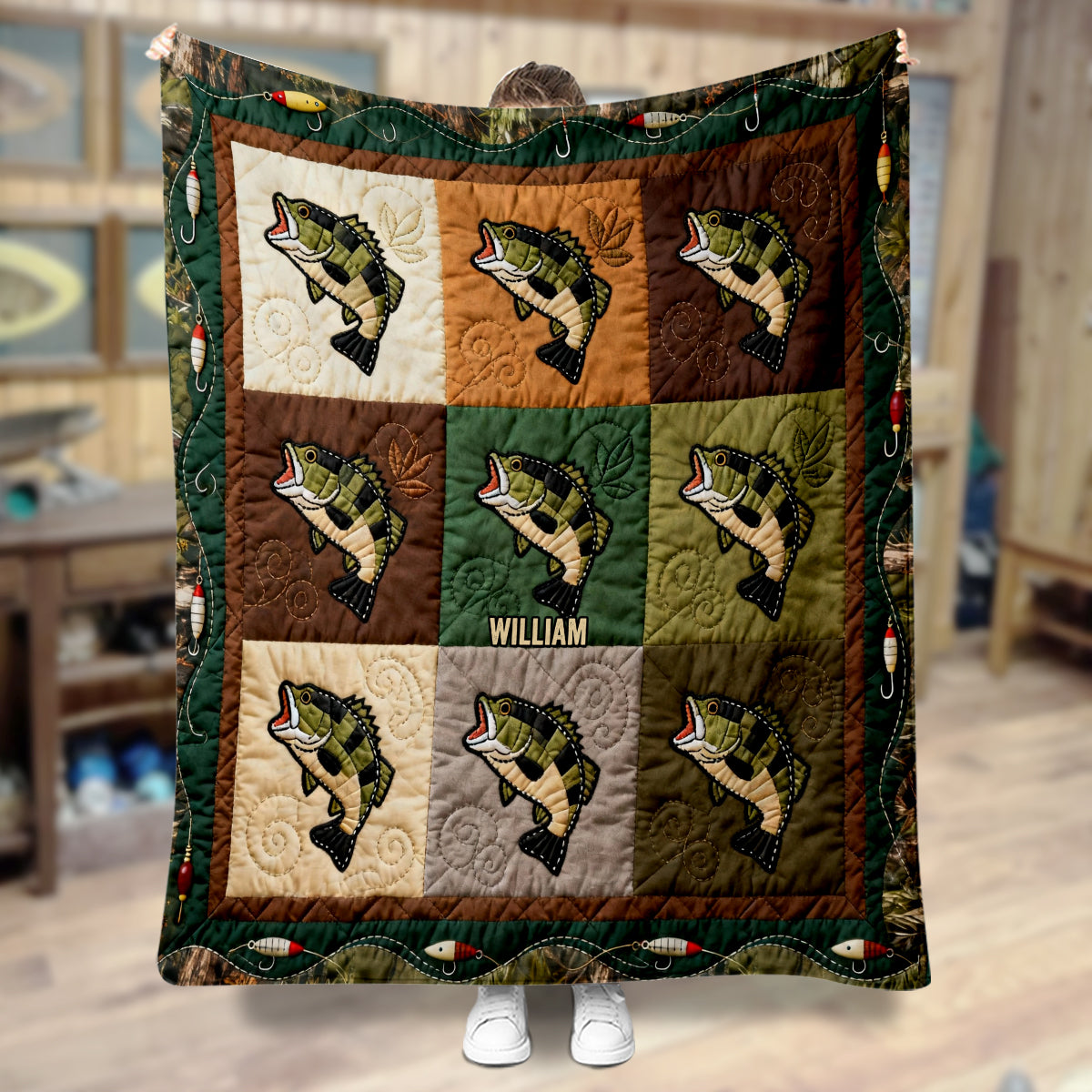 Love Fishing - Personalized Fishing Blanket