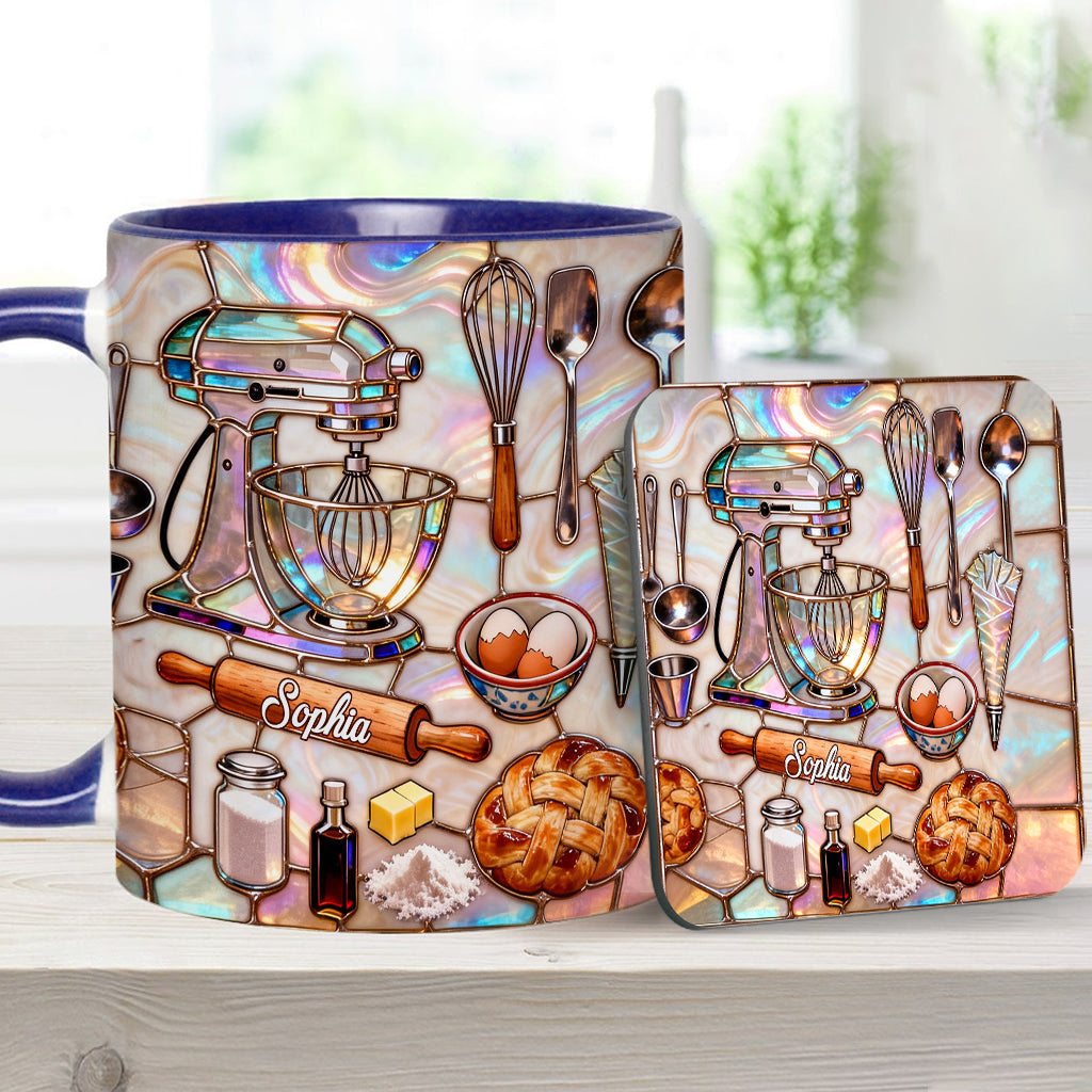 Love Baking - Personalized Baking Accent Mug & Coaster