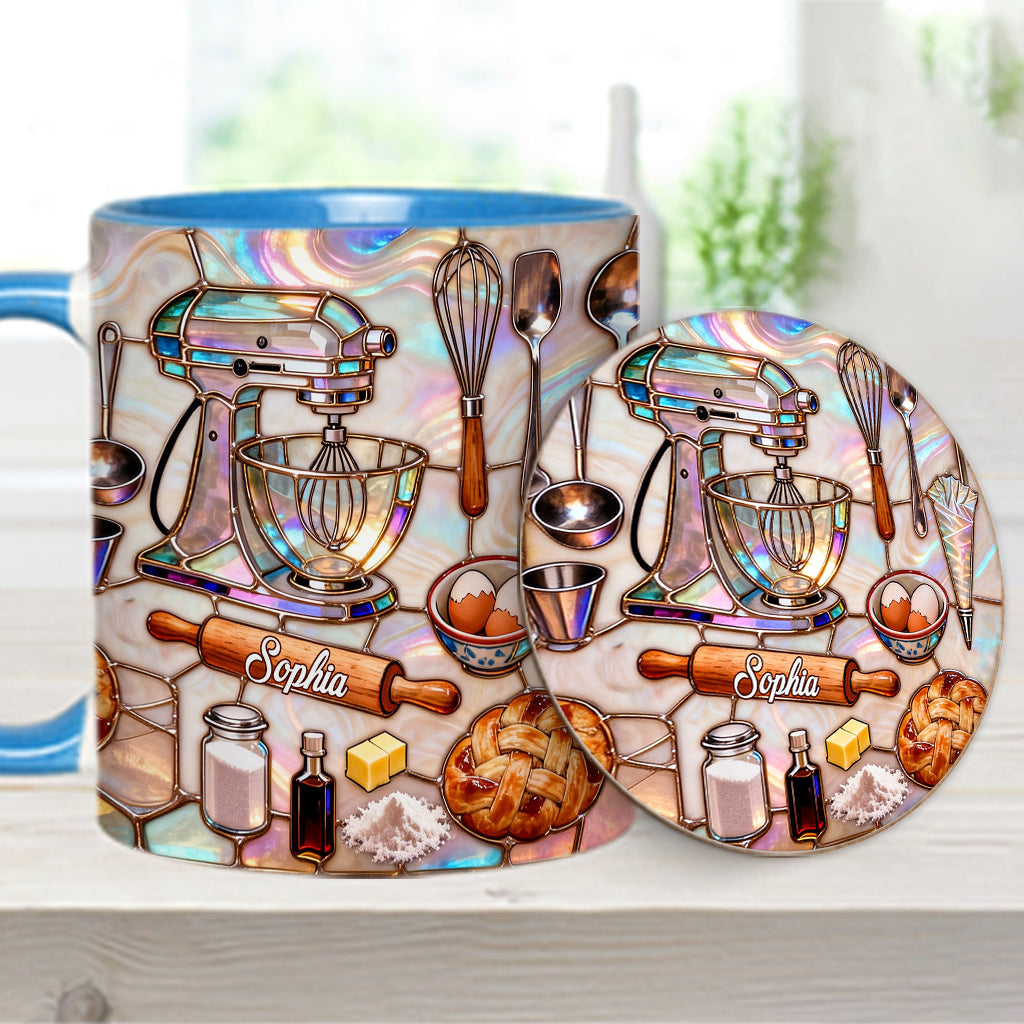 Love Baking - Personalized Baking Accent Mug & Coaster
