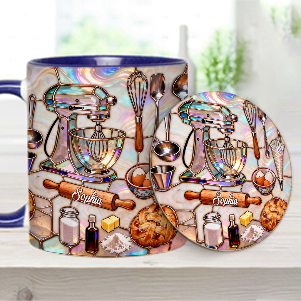 Love Baking - Personalized Baking Accent Mug & Coaster