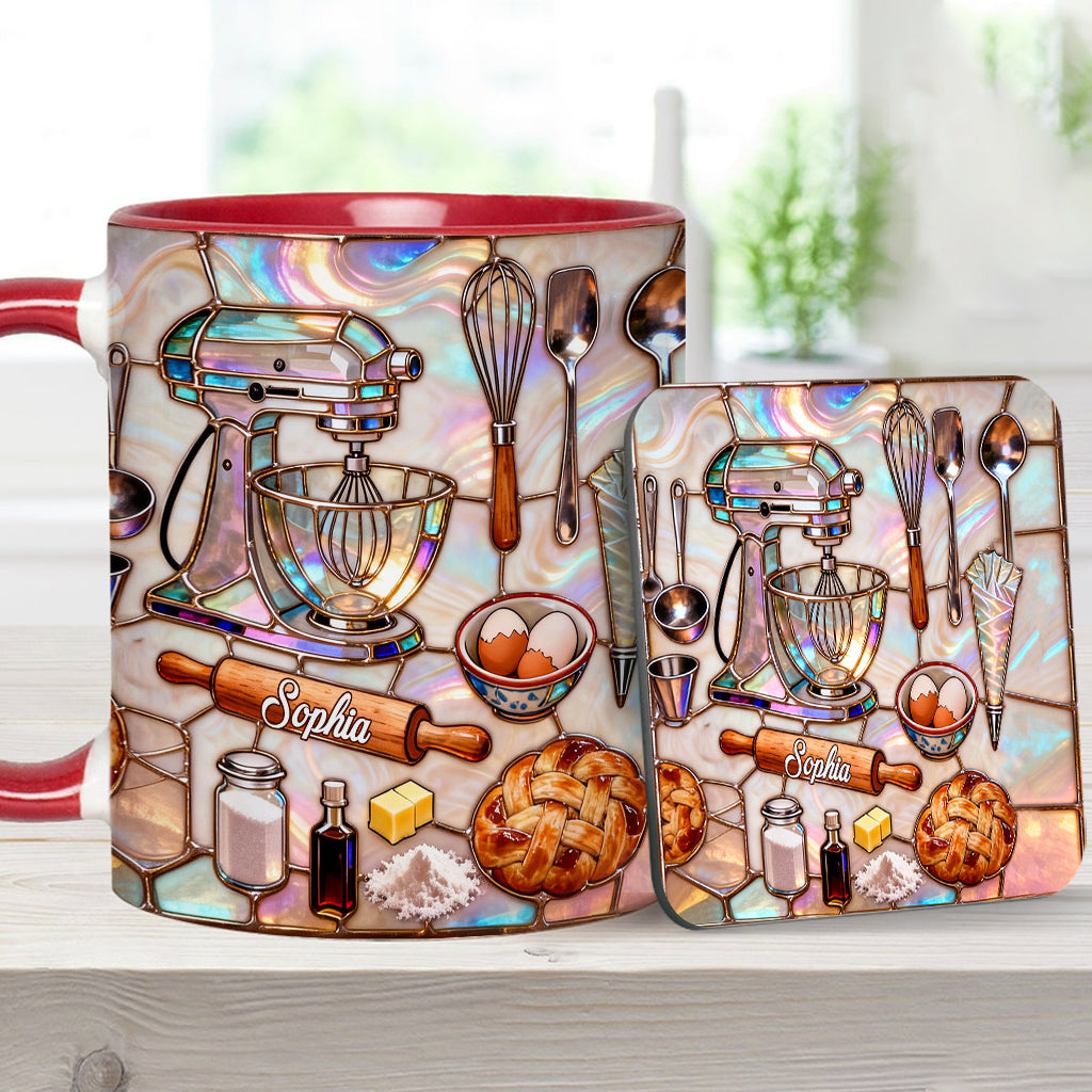 Love Baking - Personalized Baking Accent Mug & Coaster