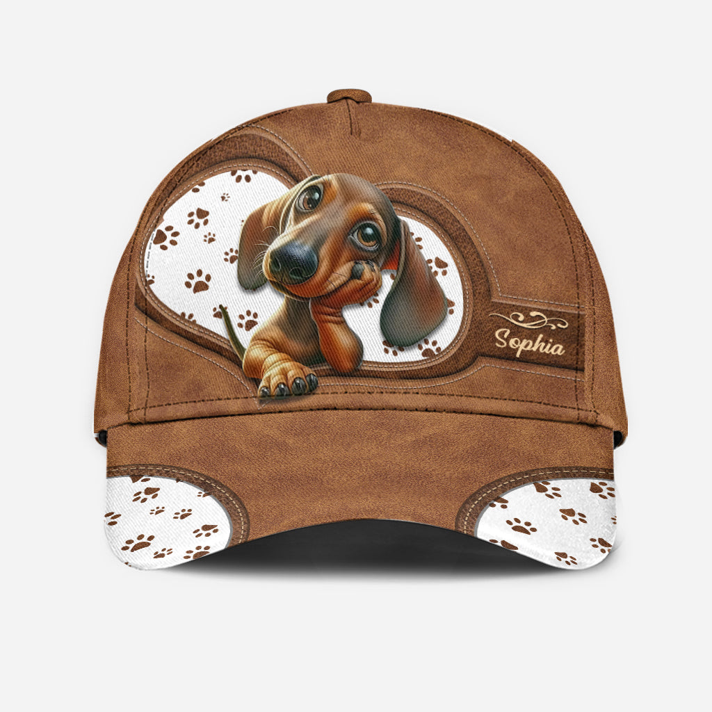 Cute Dachshund - Personalized Dog Classic Cap