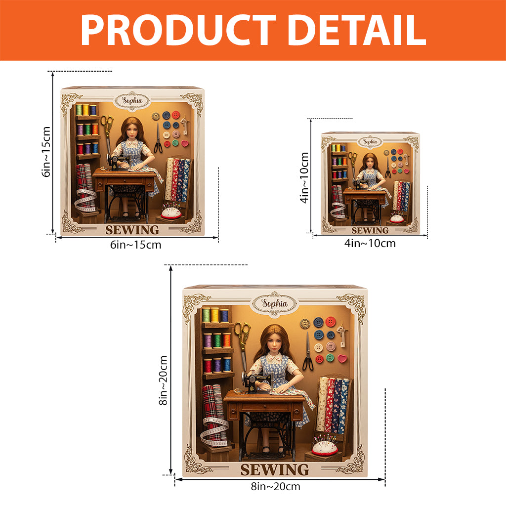 Just A Girl Who Love Sewing - Personalized Sewing Custom Shaped Acrylic Plaque