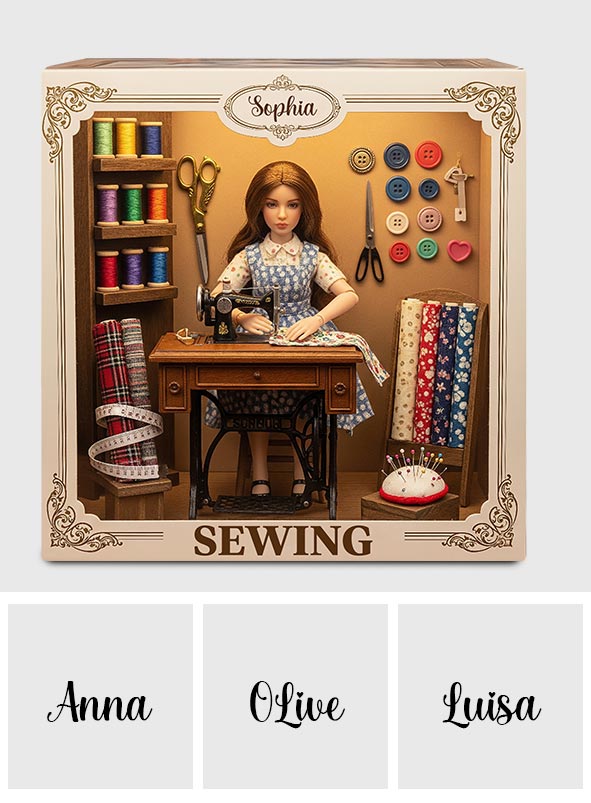 Just A Girl Who Love Sewing - Personalized Sewing Custom Shaped Acrylic Plaque