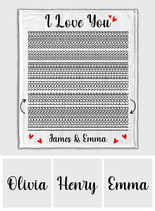 I Love You - Personalized Couple Blanket