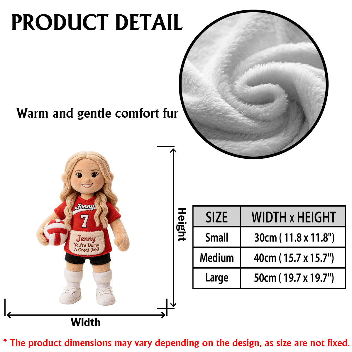 Vous faites un excellent travail ! - Coussin de volleyball personnalisé en fausse fourrure de qualité supérieure