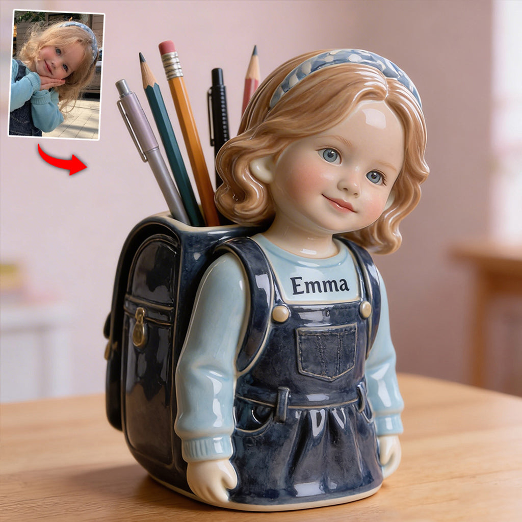 Backpack Buddy Pen Holder - Personalized Kid Acrylic Pot