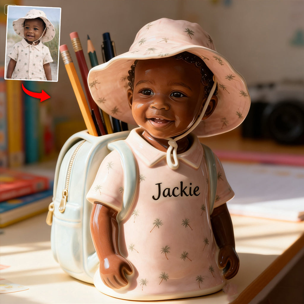 Backpack Buddy Pen Holder - Personalized Kid Acrylic Pot