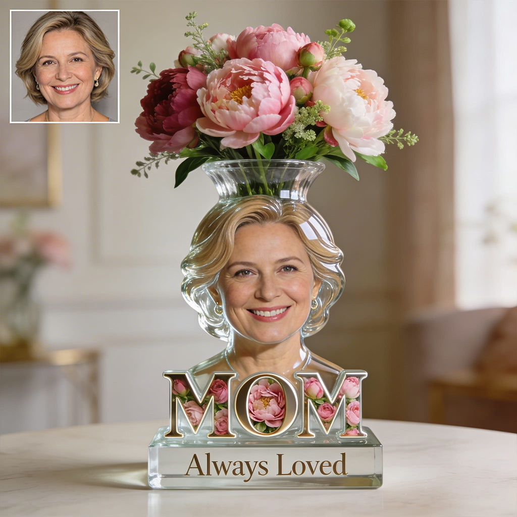 Fleur de Mamie - Pot en Acrylique Personnalisé pour Maman