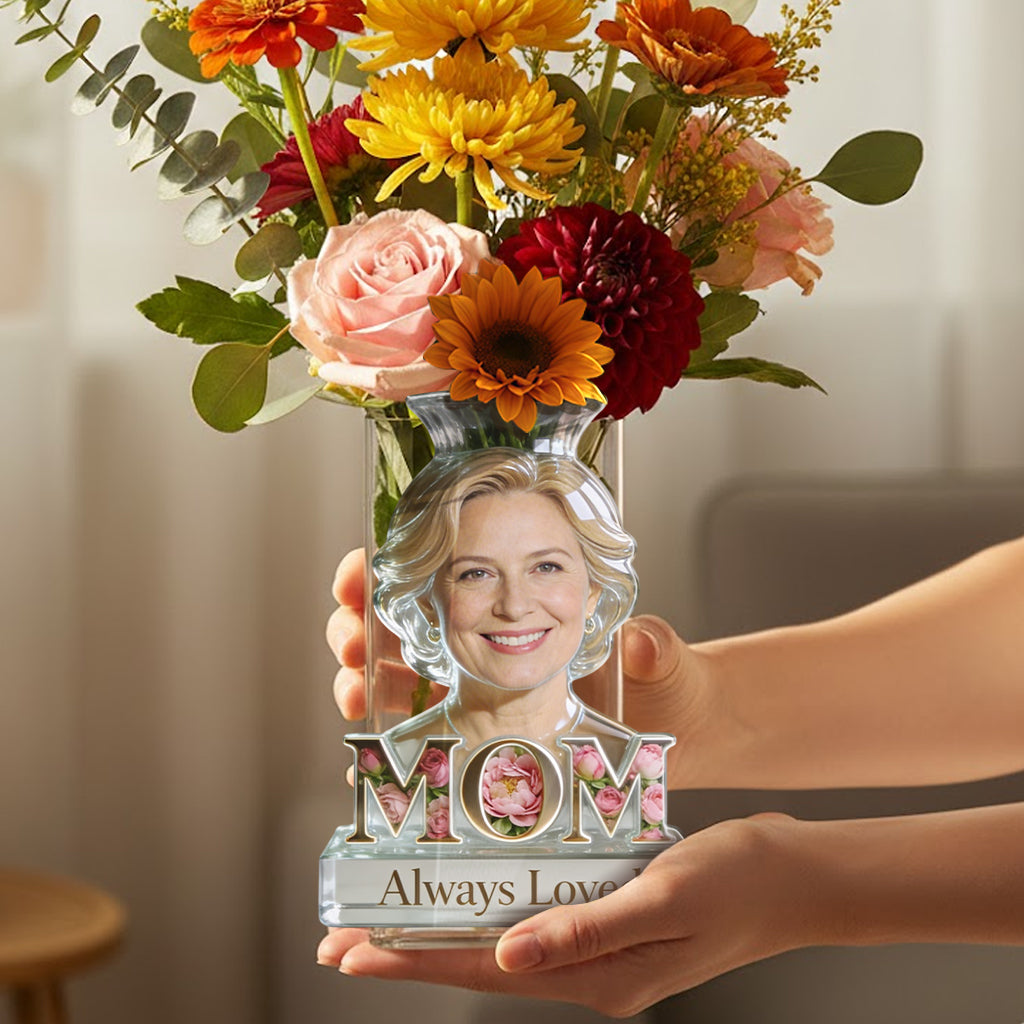 Fleur de Mamie - Pot en Acrylique Personnalisé pour Maman
