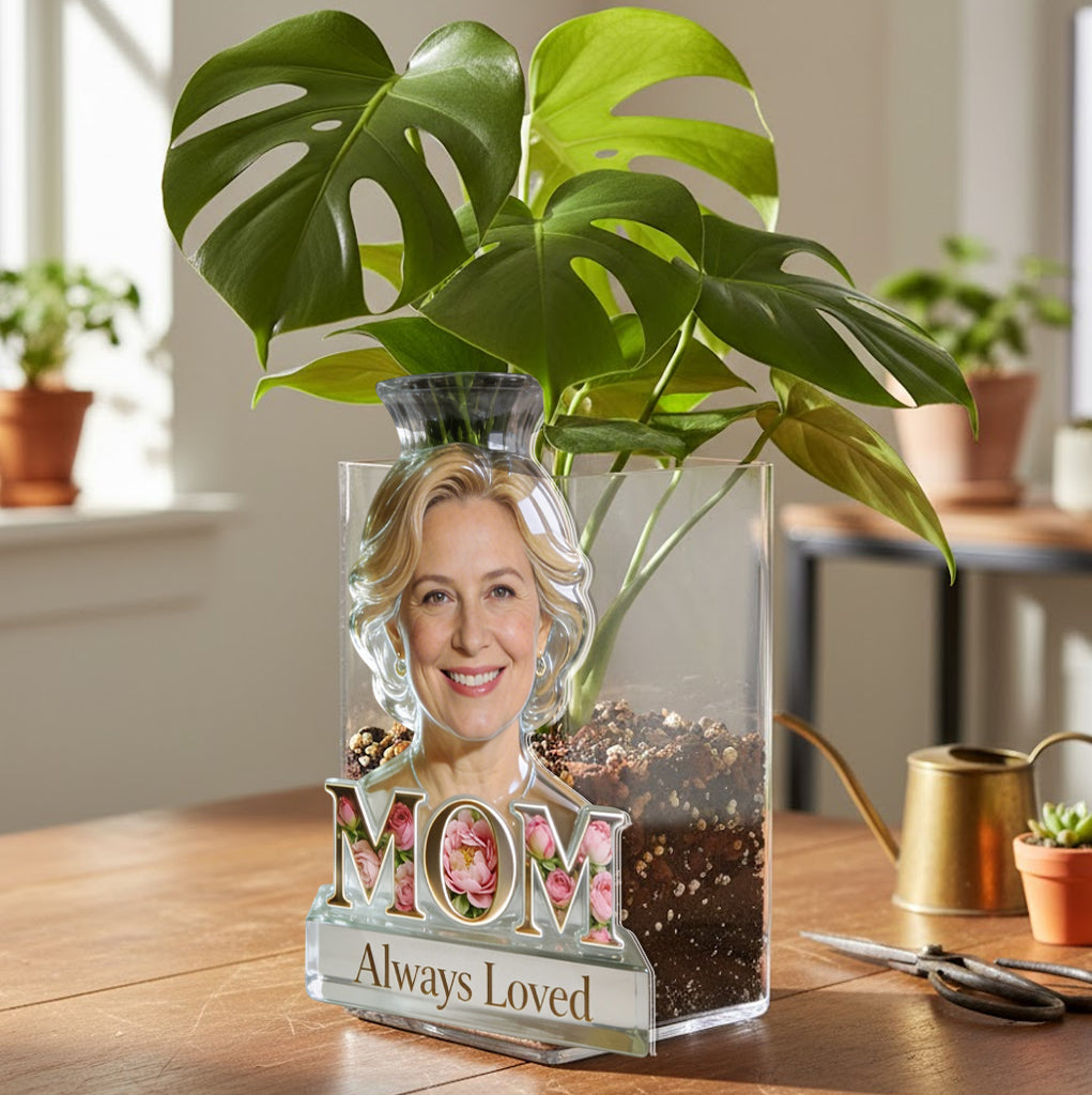 Fleur de Mamie - Pot en Acrylique Personnalisé pour Maman