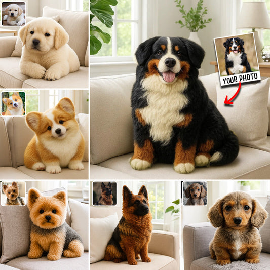 Juste une fille qui aime les chiens - Coussin personnalisé en forme de chien