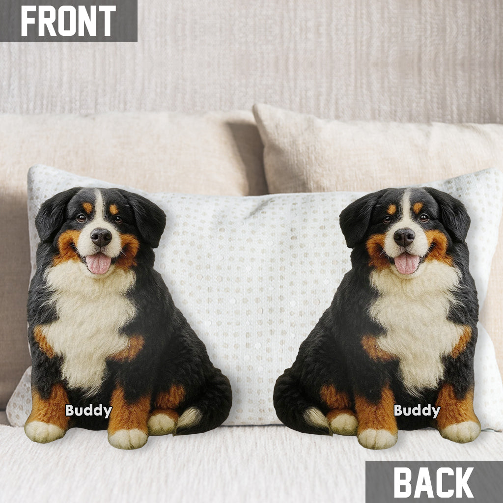 Juste une fille qui aime les chiens - Coussin personnalisé en forme de chien