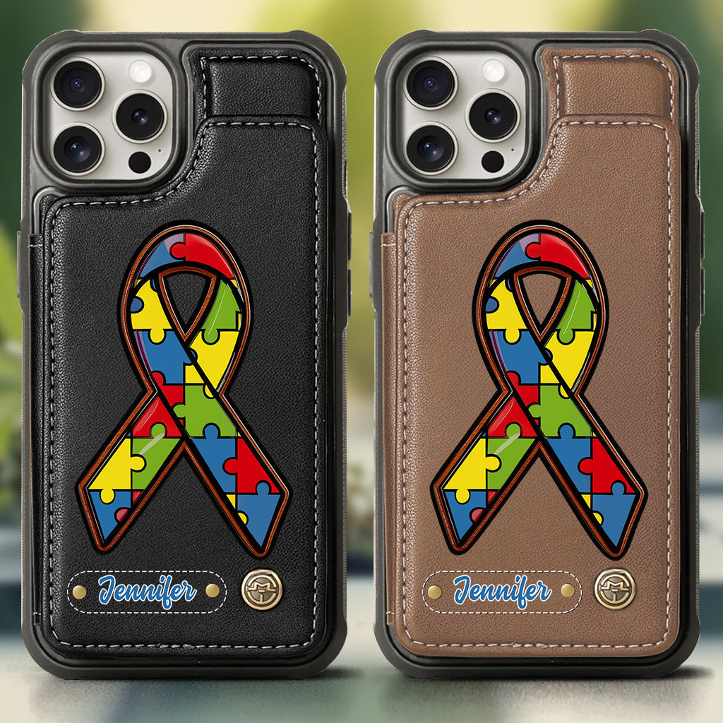 Autism Awareness - Personalized Autism Awareness Wallet Phone Case