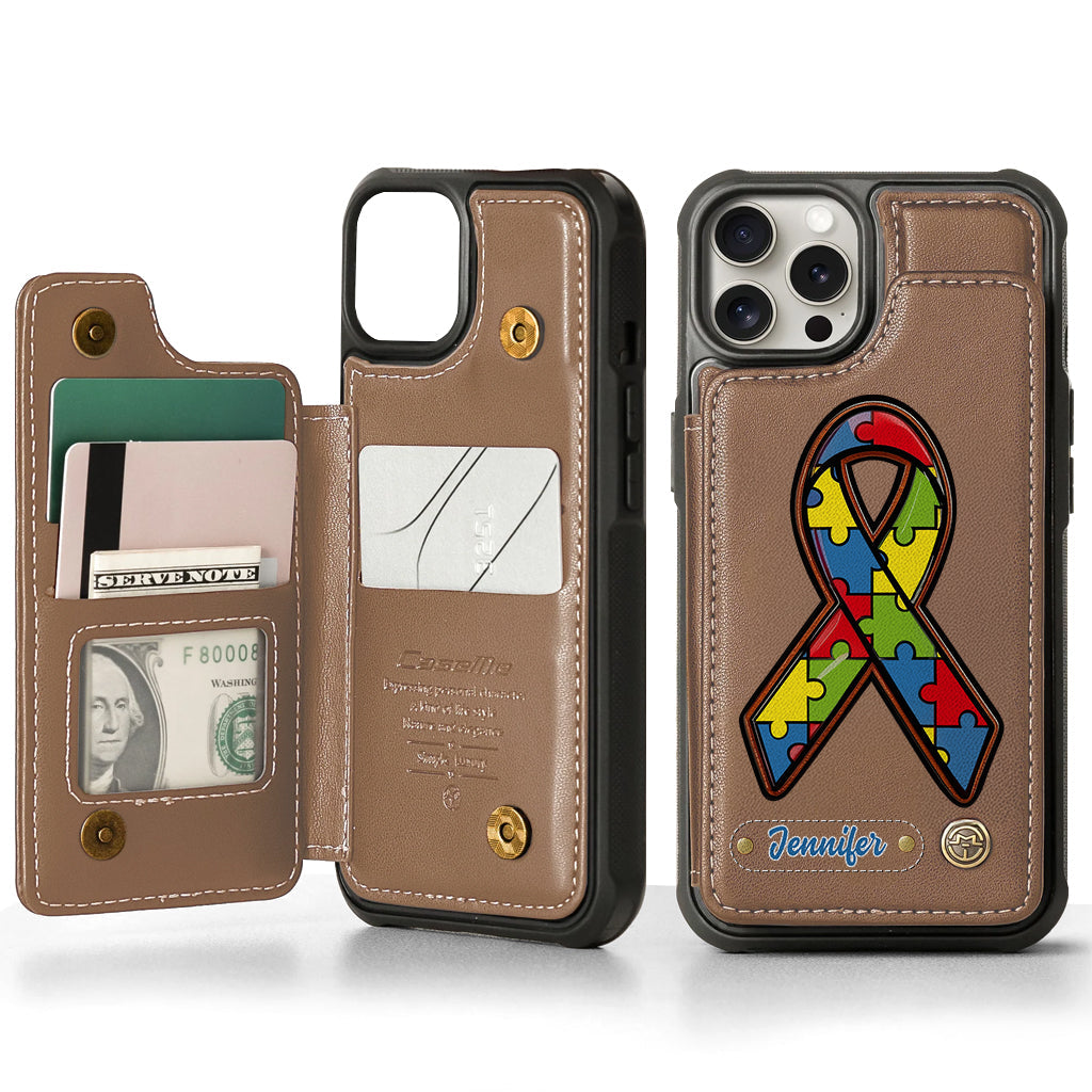 Autism Awareness - Personalized Autism Awareness Wallet Phone Case