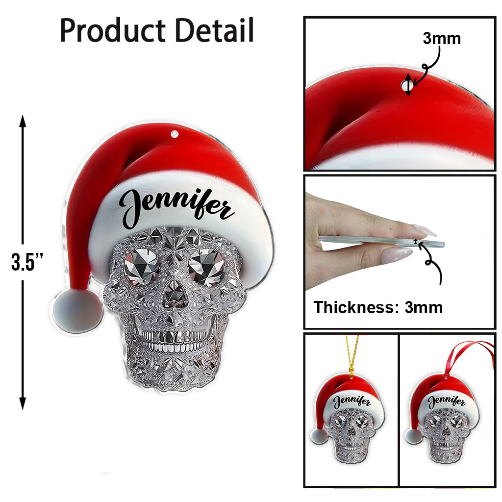 Merry Christmas - Personalized Skull Ornament