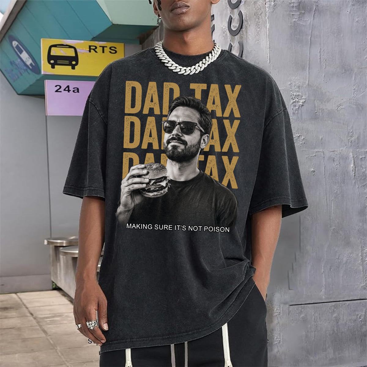 T-shirt personnalisé pour papa - Je fais attention à ce que j'achète