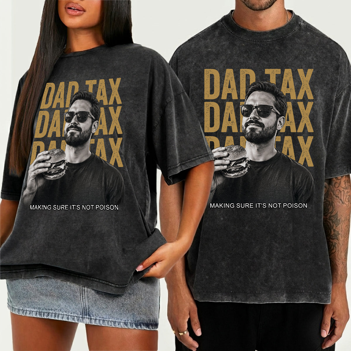 T-shirt personnalisé pour papa - Je fais attention à ce que j'achète