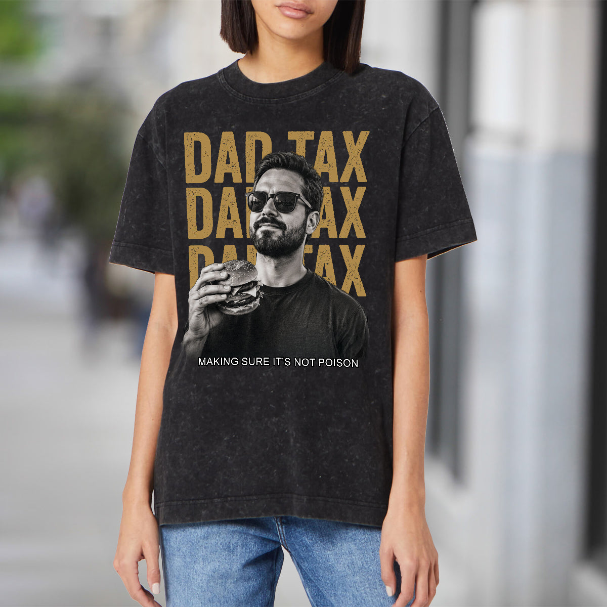 T-shirt personnalisé pour papa - Je fais attention à ce que j'achète