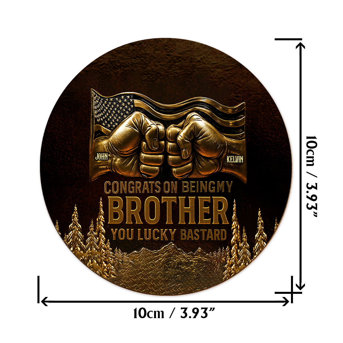 Congrat On Being My Brother - Personalized Sibling Whiskey Glass