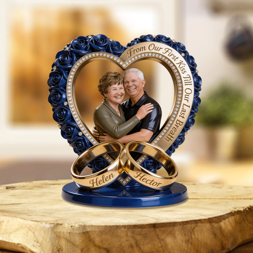 Custom Any Couple Photo - From Our First Kiss - Personalized Couple Custom Shaped Acrylic Plaque