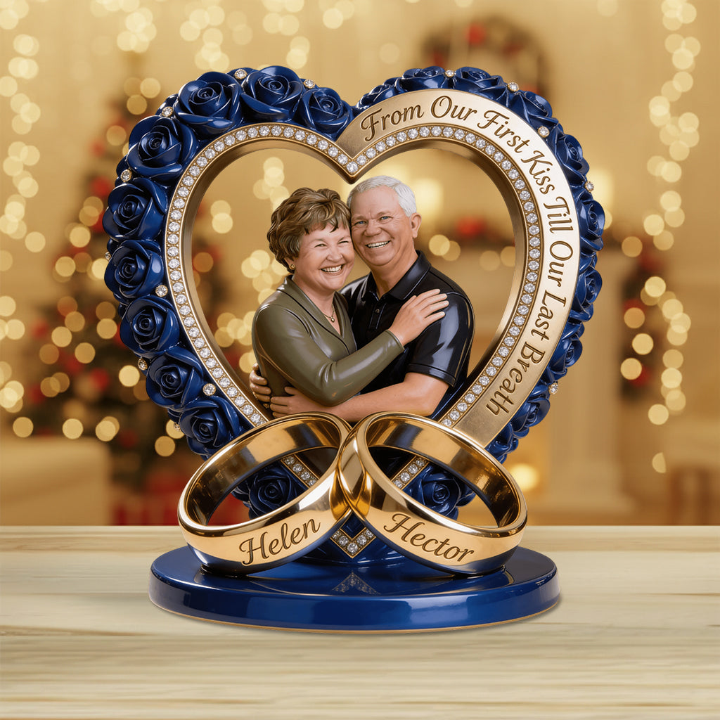 Custom Any Couple Photo - From Our First Kiss - Personalized Couple Custom Shaped Acrylic Plaque