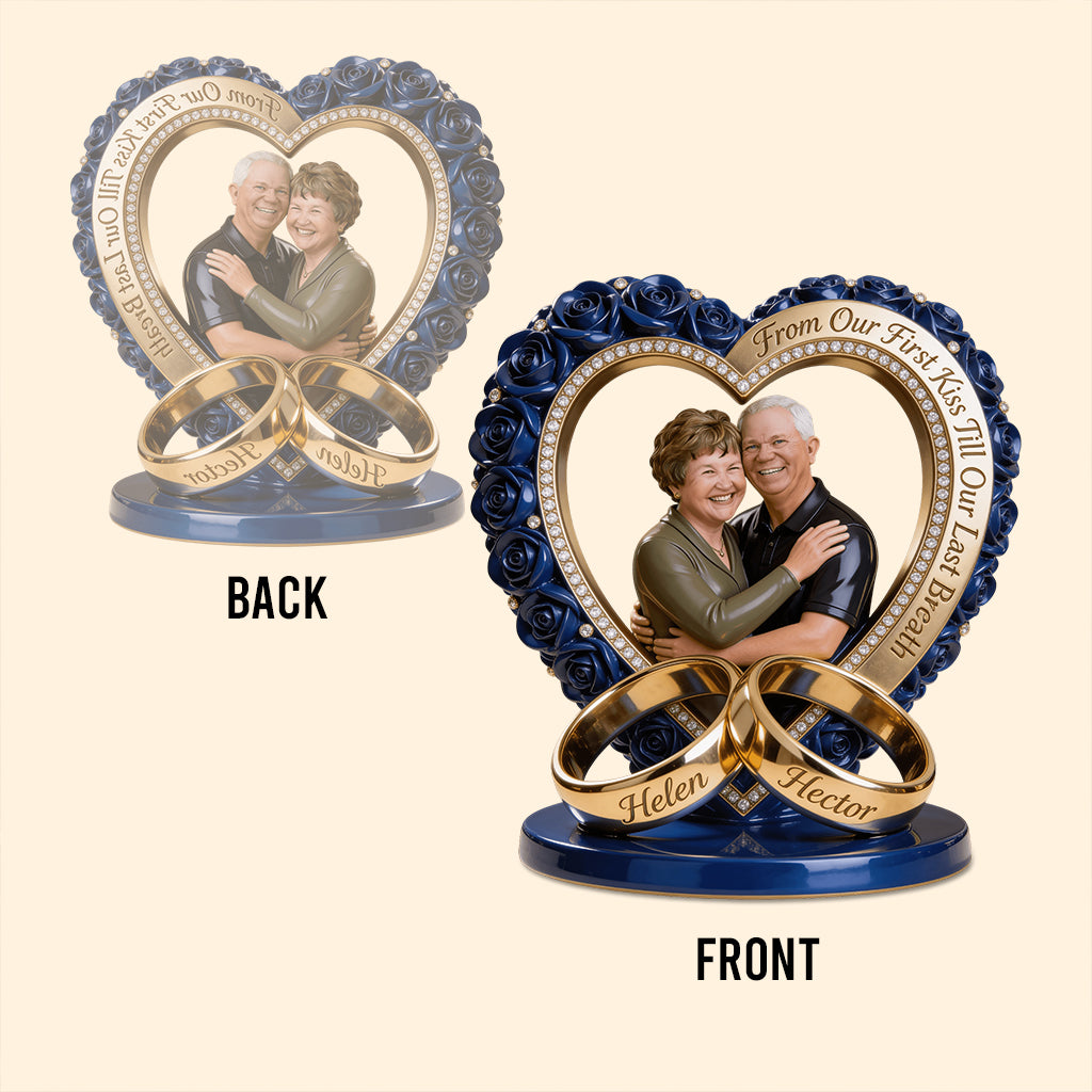 Custom Any Couple Photo - From Our First Kiss - Personalized Couple Custom Shaped Acrylic Plaque