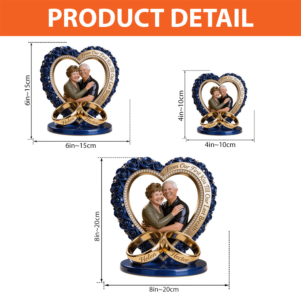 Custom Any Couple Photo - From Our First Kiss - Personalized Couple Custom Shaped Acrylic Plaque