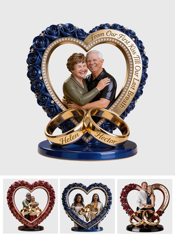 Custom Any Couple Photo - From Our First Kiss - Personalized Couple Custom Shaped Acrylic Plaque