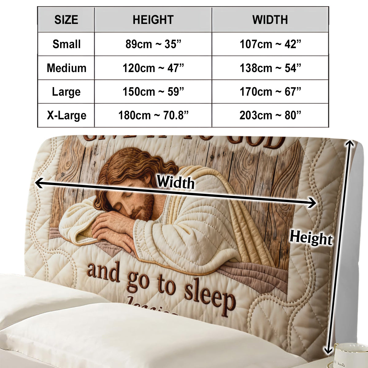 Gib es Gott und geh schlafen – Personalisierter christlicher Kopfteilbezug