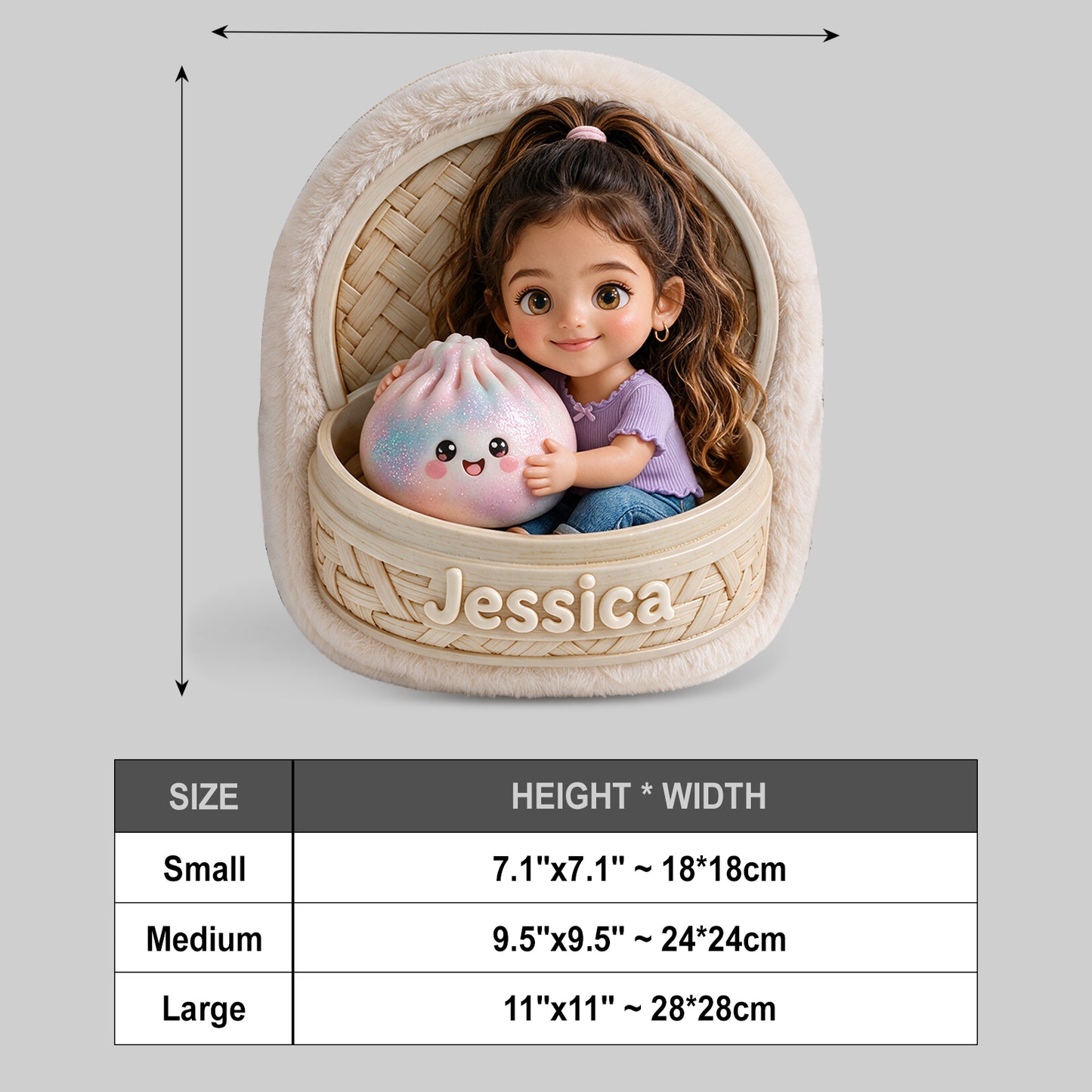 Le Dumpling Mystérieux Amusant Pour Enfant - Sac En Peluche Personnalisé