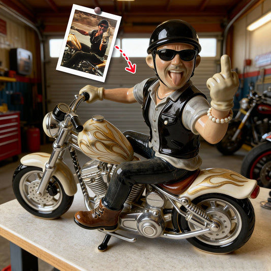 Funny Gift For Biker - Personalized Biker Custom Shaped Acrylic Plaque