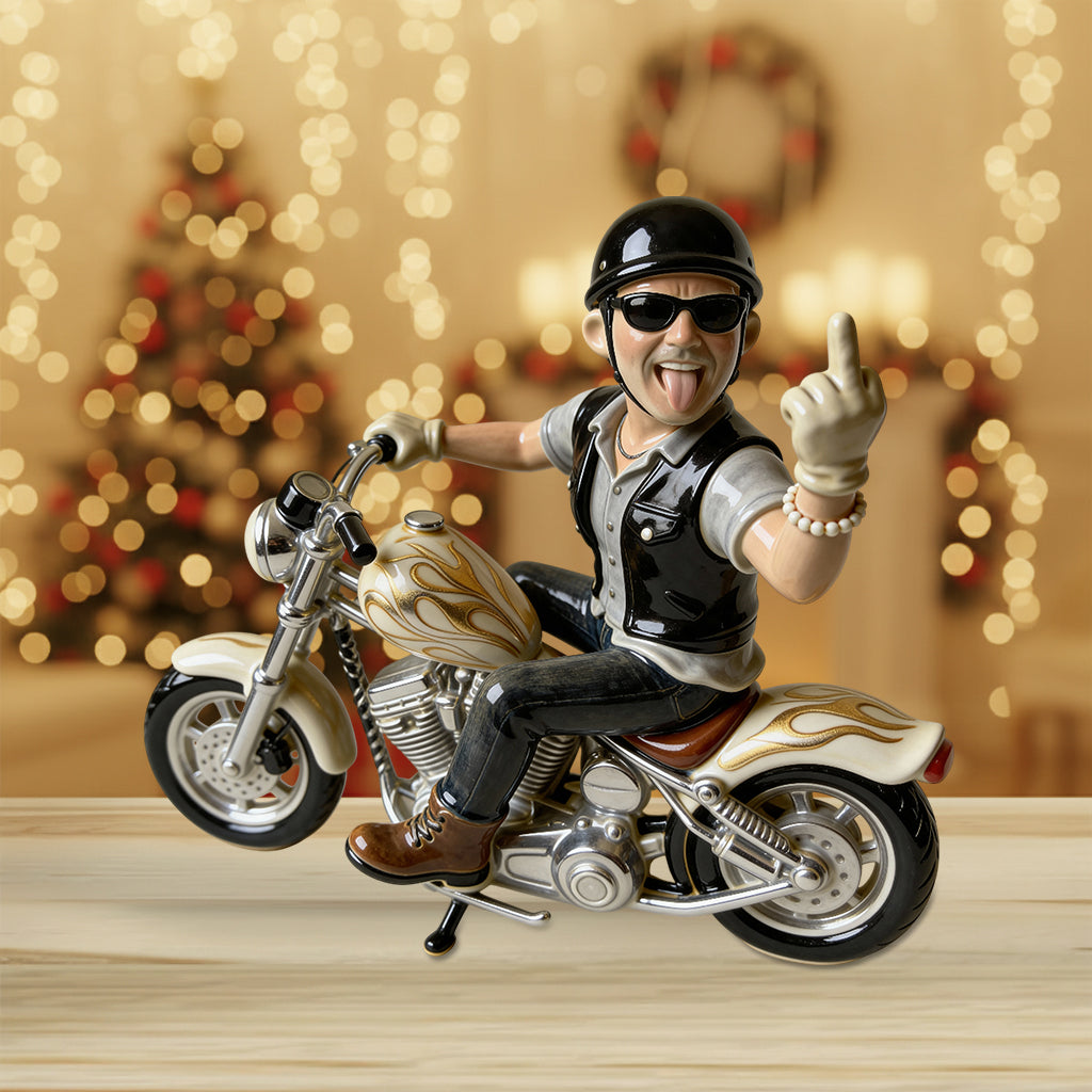 Funny Gift For Biker - Personalized Biker Custom Shaped Acrylic Plaque