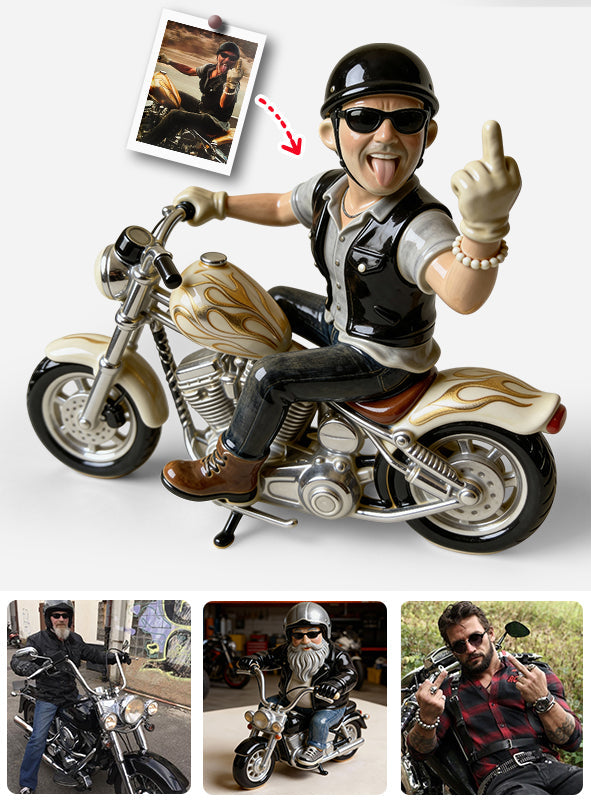 Funny Gift For Biker - Personalized Biker Custom Shaped Acrylic Plaque