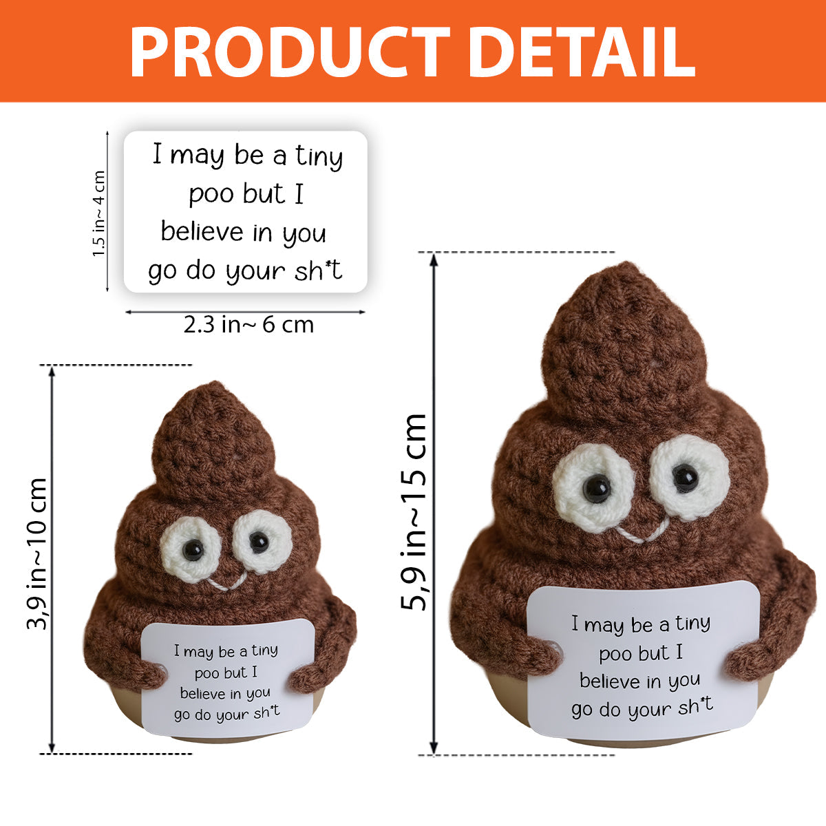 Positive Poo Crocheted - Crocheting Hand Knitted Figurine