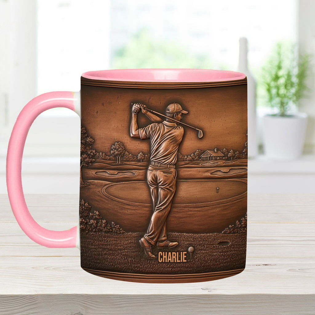 The Best Golfer - Personalized Golf Accent Mug