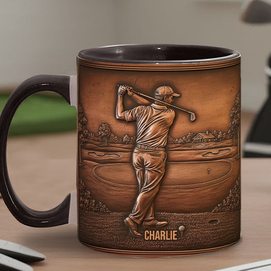 The Best Golfer - Personalized Golf Accent Mug