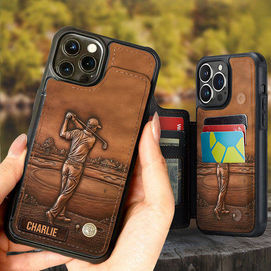 The Best Golfer - Personalized Golf Fully Printed Wallet Phone Case