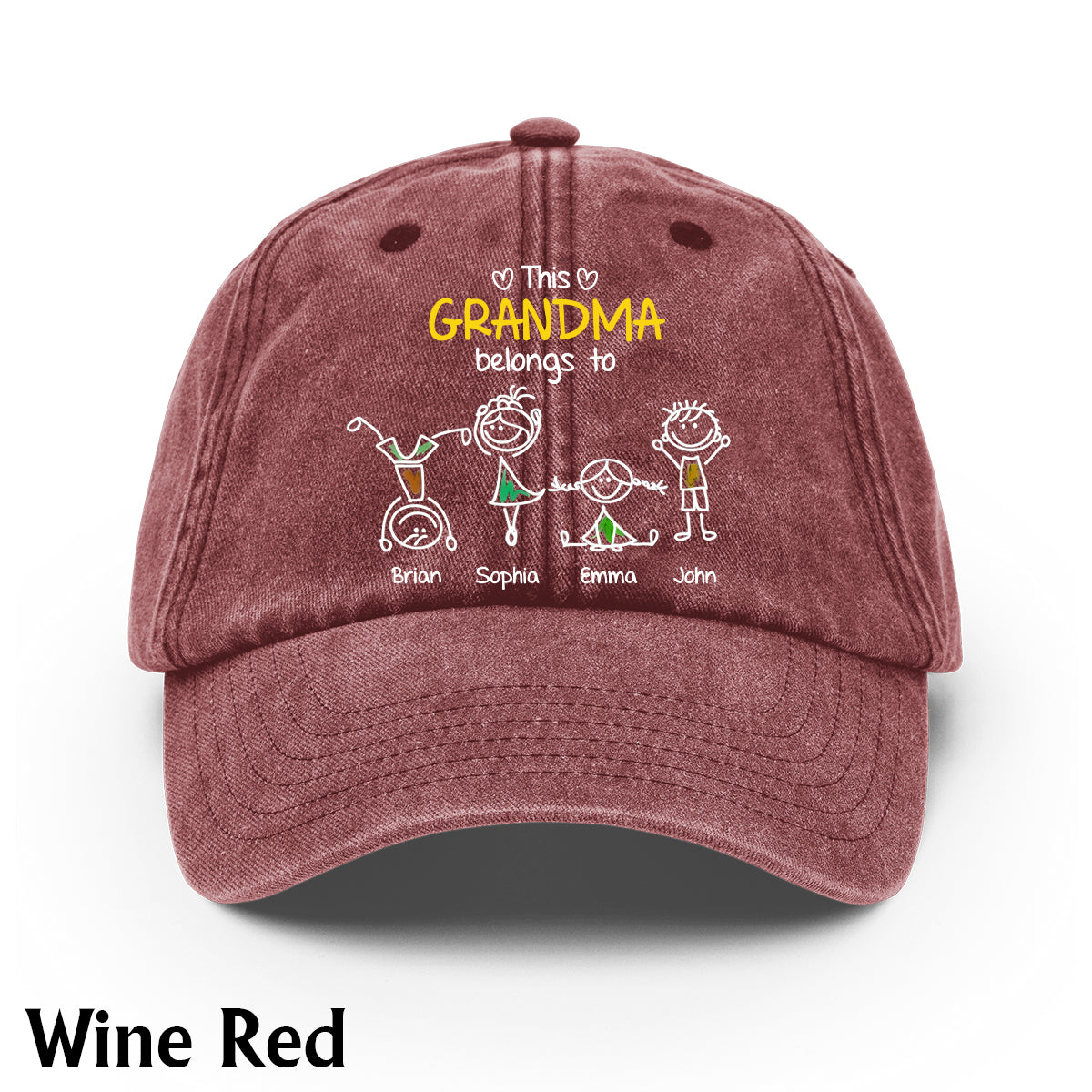 This Grandma Belongs To - Personalized Grandma Washed Denim Cap