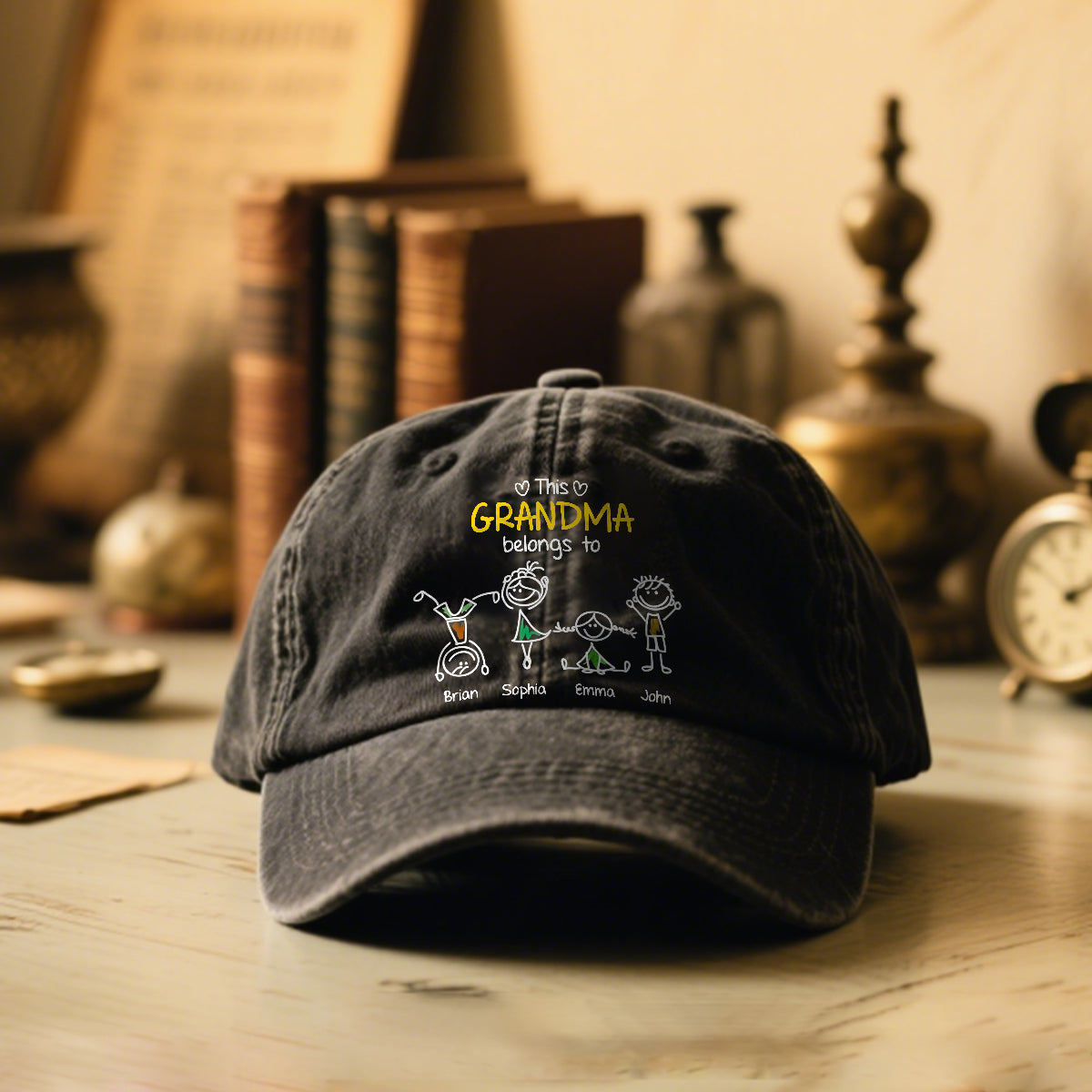 This Grandma Belongs To - Personalized Grandma Washed Denim Cap