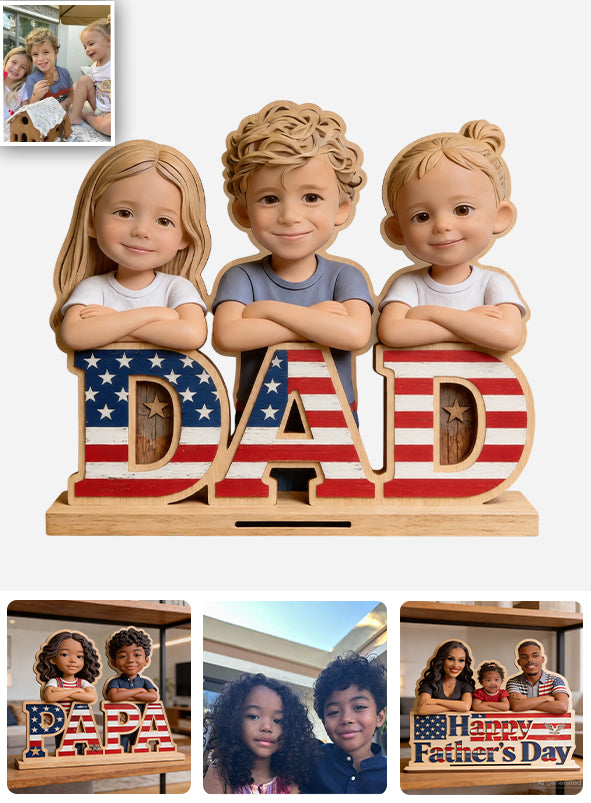 Geschenk zum Vatertag - Personalisierter Vater 2-lagig Freistehend