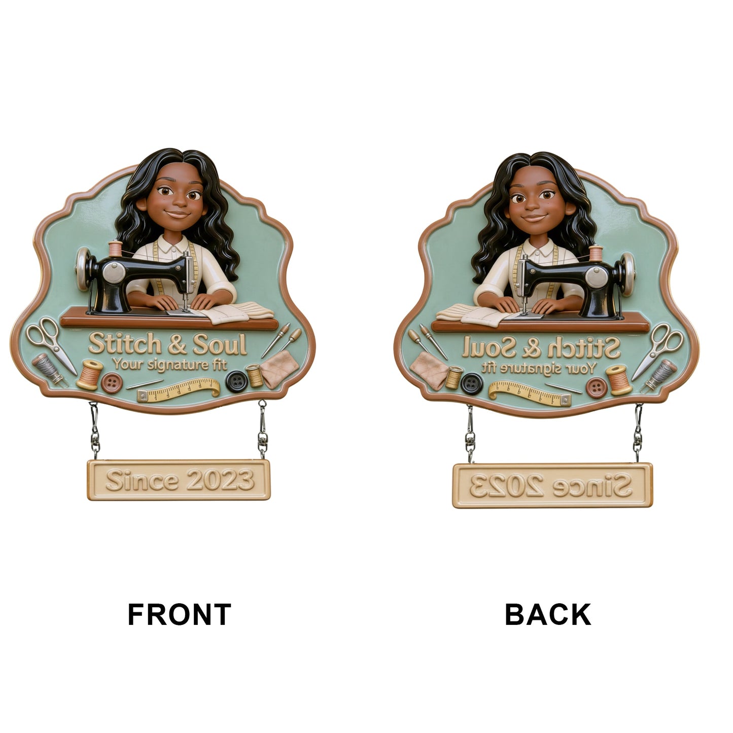 Tailor Shop Logo For Sewing Lover - Personalized Sewing Wooden Wall Mount Sign