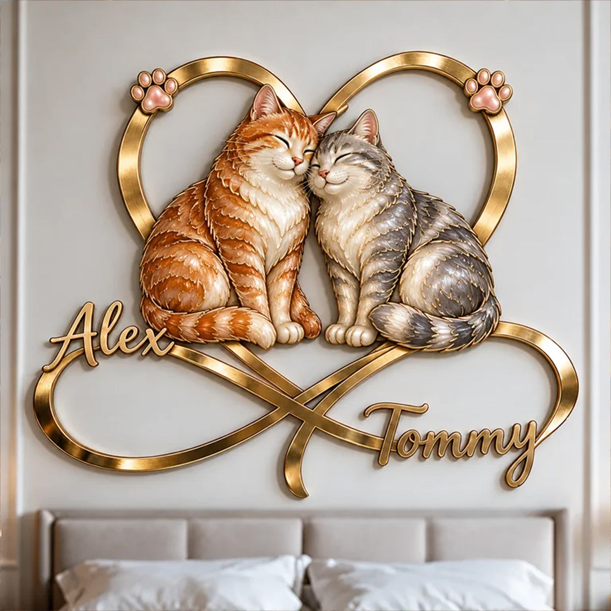 You & Me We Got This - Personalized Cat 3D Printed Cut Metal Sign