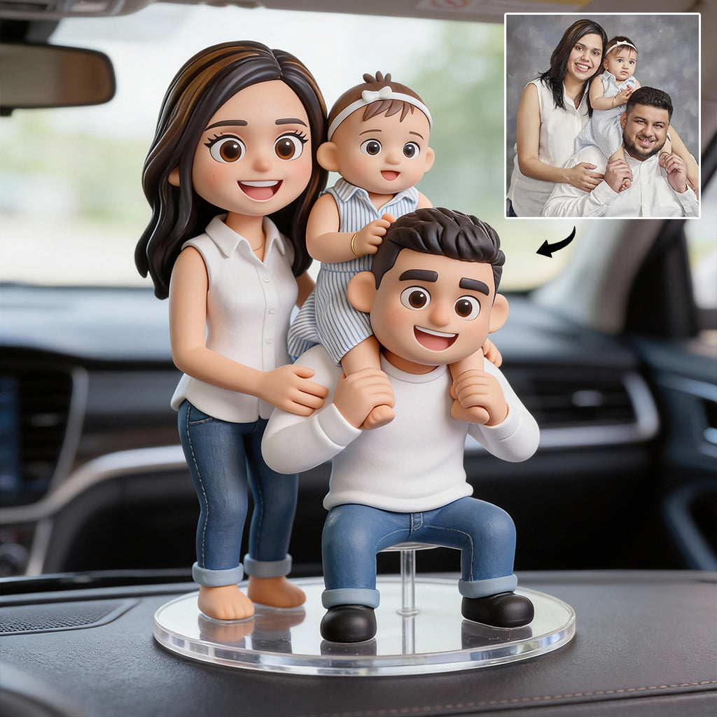 Funny Family Keepsake - Personalized Family Car Dashboard Plaque