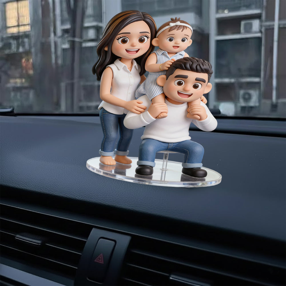 Funny Family Keepsake - Personalized Family Car Dashboard Plaque